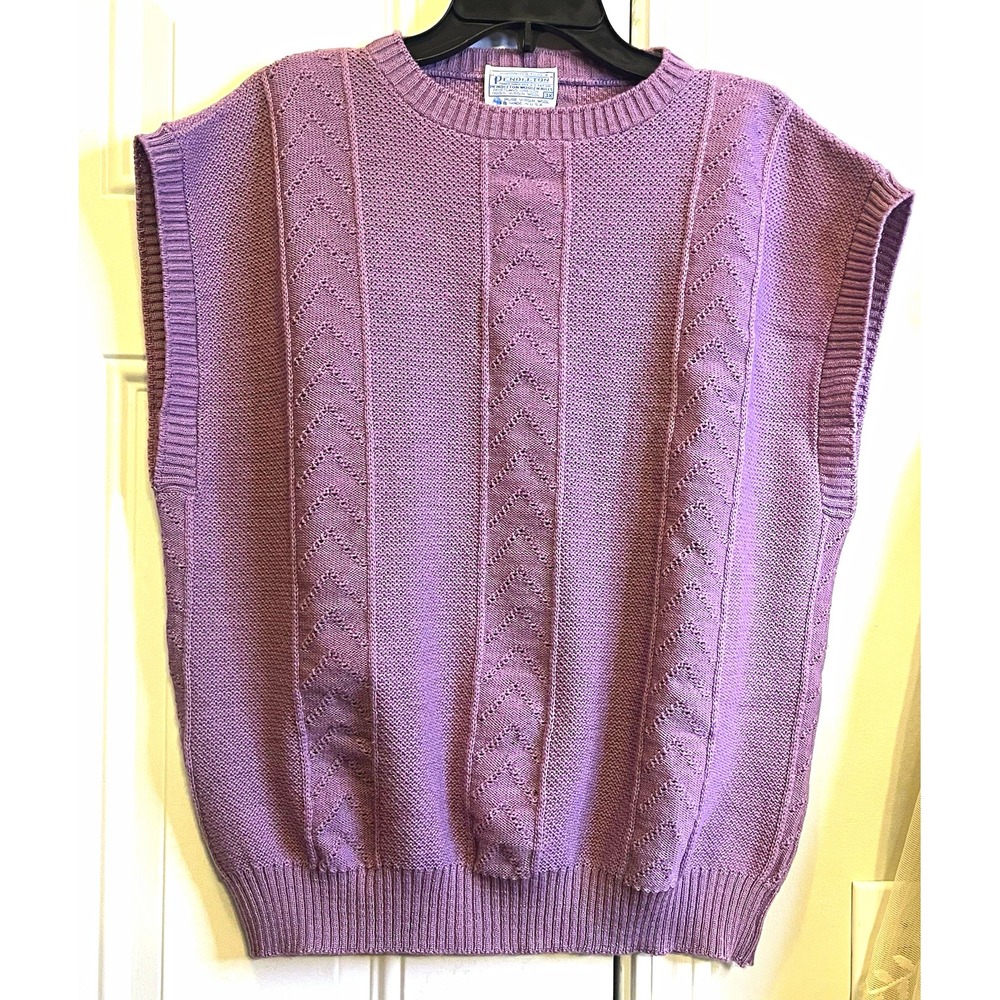 Vintage 90s Pendleton Pure Virgin Wool Sweater Vest Dusty Lavender Plus Size 3X